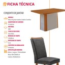 Ver imagem 7 de Mesa de Jantar Isadora 120cm Tampo MDF Laminado Canto Copo com 4 Cadeiras Lisa