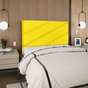 Ver imagem 2 de Cabeceira Estofada Queen Cristal 160cm Suede Amarelo