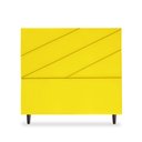 Ver imagem 1 de Cabeceira Estofada Queen Cristal 160cm Suede Amarelo