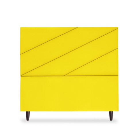 Cabeceira Estofada Queen Cristal 160cm Suede Amarelo