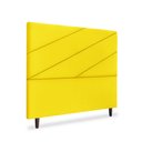Ver imagem 3 de Cabeceira Estofada Queen Cristal 160cm Suede Amarelo