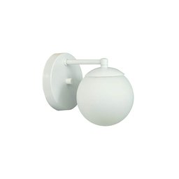 Arandela Figo Branco Globo Esfera de Vidro Branco - 1
