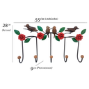 Ver imagem 2 de Cabide Decorativo Rustico com Detalhes em Ferro de Varias Cores Libertas Rosas Artesanato Rosa Mini 