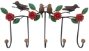 Ver imagem 1 de Cabide Decorativo Rustico com Detalhes em Ferro de Varias Cores Libertas Rosas Artesanato Rosa Mini