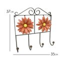 Ver imagem 2 de Cabide Rustico de Parede para Bolsas e Roupas Artesanal de Ferro com Flores Libertas Rosas Artesanat