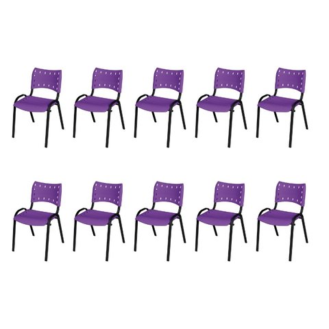 Kit 10 Cadeira Iso - Roxo