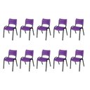 Ver imagem 1 de Kit 10 Cadeira Iso - Roxo
