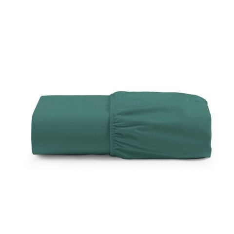 Lençol Premium Soft Avulso de Baixo Casal King com Elástico Micropercal 600 Fios Verde Musgo