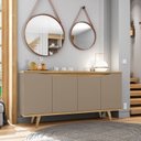 Ver imagem 1 de Buffet para Sala de Jantar 4 Portas Grace Marrom/Fendi/Hannover