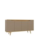 Ver imagem 2 de Buffet para Sala de Jantar 4 Portas Grace Marrom/Fendi/Hannover