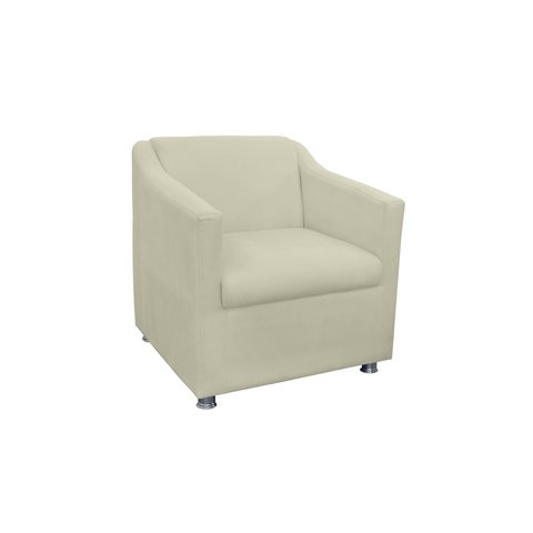 Poltrona para Sala Tilla Suede Bege - Belliv Decor