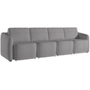 Ver imagem 1 de Sofá Cama para Sala de Estar 5 Lugares 436cm Montserrat K01 Bouclê Cinza - Lyam Decor