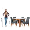 Ver imagem 6 de Conjunto Sala de Jantar Mesa Miami 1,20m 4 Cadeiras Trieste Dobuê