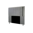 Ver imagem 3 de Cabeceira Opala Cama Box Solteiro 90Cm Linho Cinza