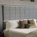 Ver imagem 1 de Cabeceira Opala Cama Box Solteiro 90Cm Linho Cinza
