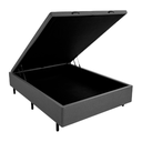 Ver imagem 2 de Cama Box Baú Casal Sintético Cinza 138x188