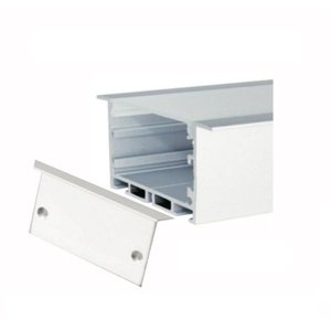 Perfil Embutir Alumínio Branco 64x32mm para Fita de Led 1 Metro