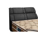 Ver imagem 1 de Painel de Cama Box Estofada Casal Imperador Suede Cinza/negro - Simbal