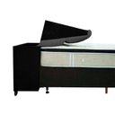 Ver imagem 4 de Painel de Cama Box Estofada Casal Imperador Suede Cinza/negro - Simbal