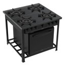 Ver imagem 1 de Fogao Industrial 4 Bocas Couracado Forno e Dupla Chama Dako Preto
