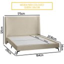 Ver imagem 4 de Kit Cabeceira e Base Cama Box Orgânica Montreal 164x215cm Queen Size Bouclê - Sofa Store:bouclê Solu