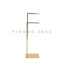 Ver imagem 2 de Porta Papel Higiênico De Piso Duplo Cipó Pingoo.casa - Dourado