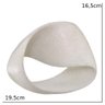 Escultura Abstrata Decorativa Resina Cor Off White 21,5cm - 3