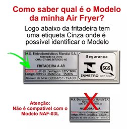 Puxador Cabo Air Fryer Mondial Af-29 Af-30 Af-31 - 4