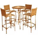 Ver imagem 1 de Conjunto de 3 Banquetas e Bistrô Madri em Alumínio para Edícula Trama Original