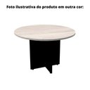 Ver imagem 4 de Mesa de Reunião Redonda 110x110cm Pé Painel Pe25 em MDP Noce Naturalle e Base Branca