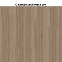 Ver imagem 2 de Mesa de Reunião Redonda 110x110cm Pé Painel Pe25 em MDP Noce Naturalle e Base Branca