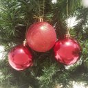 Ver imagem 7 de Kit 24 Bolas de Natal Dourada e 24 Bolas Vermelha Mista Fosca, Lisa e Glitter 5cm - Master Christmas