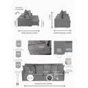 Ver imagem 3 de Sofá Olinda Modular 5 Lugares 2.50 MT com Molas Retrátil e Reclinável Linho Corriente Sofatec