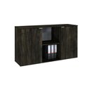 Ver imagem 1 de Armário Baixo com 02 Portas e Nicho 75x135x42cm Wlab135 Carvalho Dark Branco