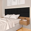 Ver imagem 1 de Cabeceira Suspensa Cama Casal com Led Malibu - M. Arapongas