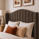 Ver imagem 2 de Cabeceira para Cama Box Estofada Zoe Decorativa Moderna Curva Organica Minimalista Casal 140 cm Padr