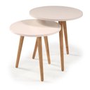 Ver imagem 1 de Conjunto Mesa de Apoio Redonda Off White