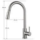 Ver imagem 5 de Torneira Cozinha Monocomando Gourmet Aço Escovado:Aço Escovado