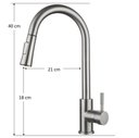 Ver imagem 5 de Torneira Cozinha Monocomando Gourmet Aço Escovado:Aço Escovado