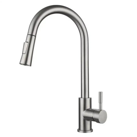 Torneira Cozinha Monocomando Gourmet Aço Escovado:Aço Escovado