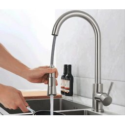 Torneira Cozinha Monocomando Gourmet Aço Escovado:Aço Escovado - 4