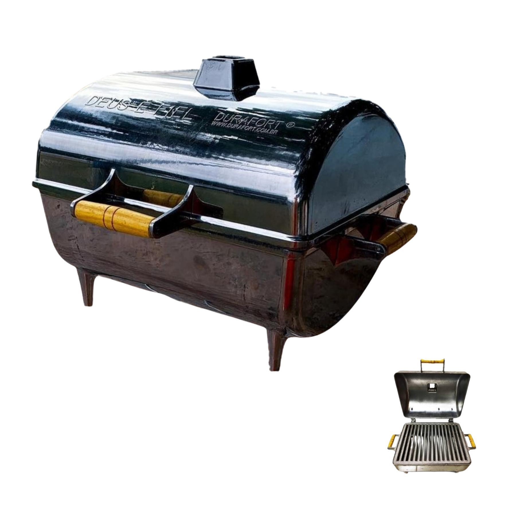 Churrasqueira Durafort Alumínio Bafo Gold 50X41 + Trinchante - 1