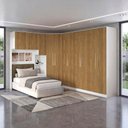 Ver imagem 1 de Quarto Modulado Kappesberg Adapt Branco/Nogueira 6 Peças 246cm x 341cm