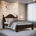 Ver imagem 5 de Conjunto Quarto Ouro: Cama Casal, Cômoda Sapateira e 2 Mesas Cabeceiras Café Madeira Pinus