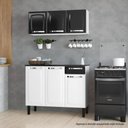 Ver imagem 7 de Balcão de Cozinha Itatiaia Rose Aço Com Tampo 3 Portas 1 Gaveta Branco/Preto