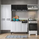 Ver imagem 6 de Balcão de Cozinha Itatiaia Rose Aço Com Tampo 3 Portas 1 Gaveta Branco/Preto