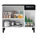 Ver imagem 3 de Balcão de Cozinha Itatiaia Rose Aço Com Tampo 3 Portas 1 Gaveta Branco/Preto