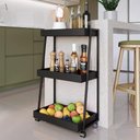 Ver imagem 1 de Carrinho Organizador Fruteira Industrial Multiuso Lino Preto Z54 - Mpozenato