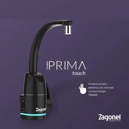 Torneira Elétrica Prima Touch Zagonel - Preto - 220v - 3