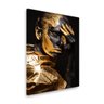 QUADRO DECORATIVO MULHER NEGRA GOLD DOURADO FOTO ARTISTICA - 1